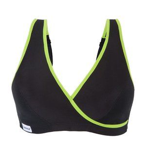 Glamorise 36D 36DD SPORT Bra (MOISTURE-WICKING) Wireless LOW-IMPACT BLACK NEW